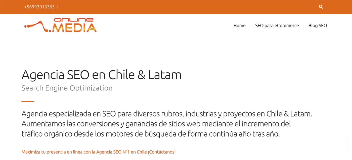 onlinemedia agencia seo en chile