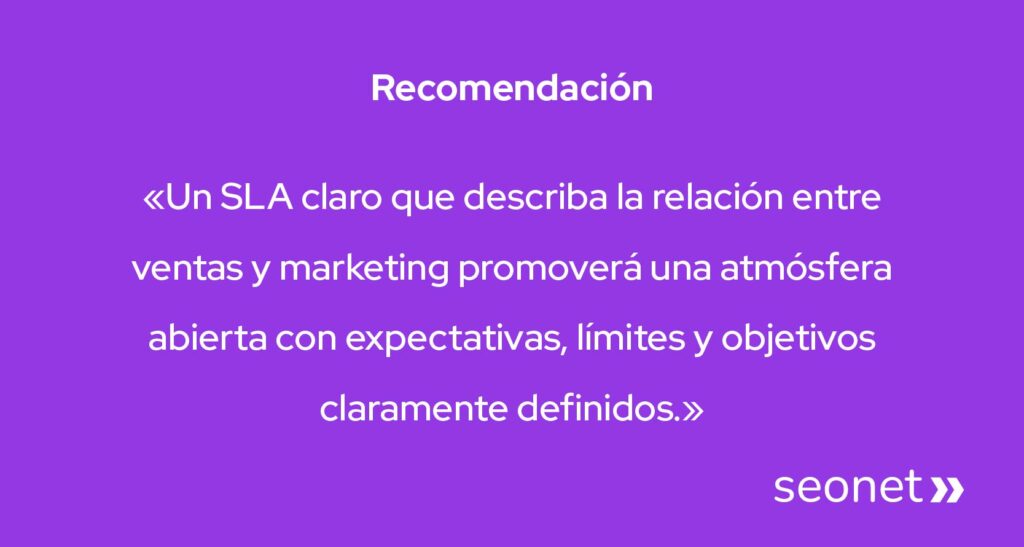 sla claro entre ventsa y marketing