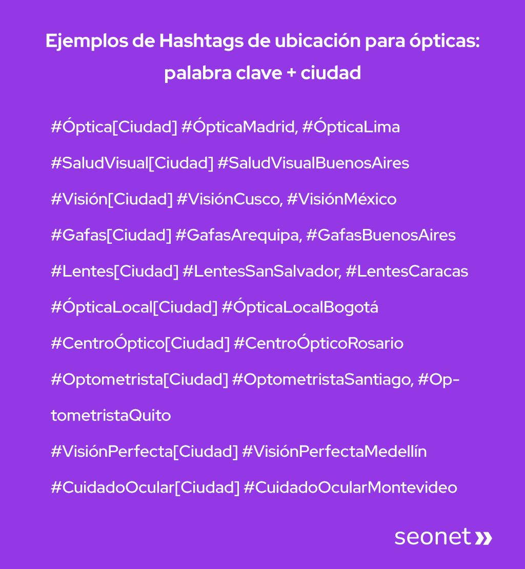 hashtag para opticas
