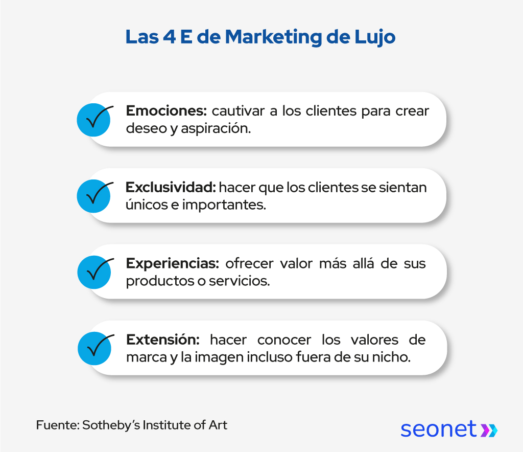 marketing de lujo cuatro e