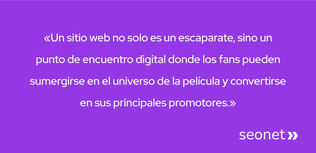 sitio web marketing para cines