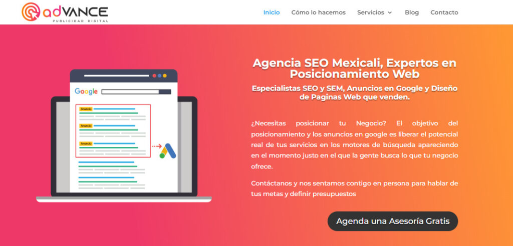 advance publicidad agencia seo en mexicali