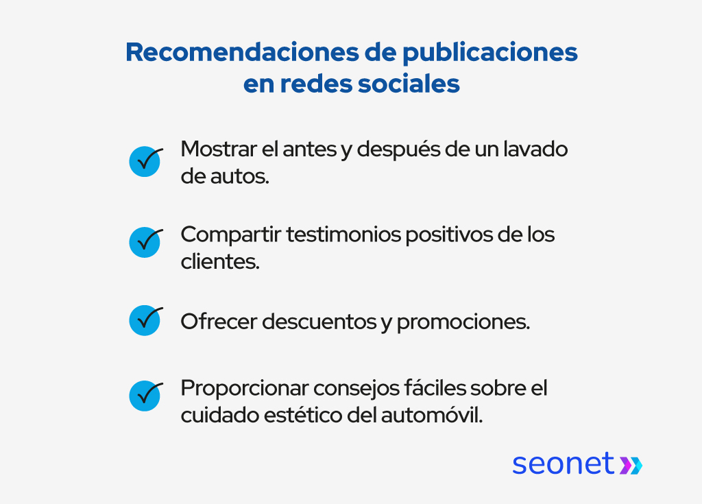 redes sociales lavadero de autos