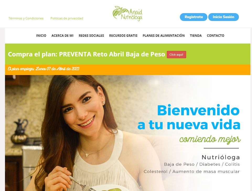 sitio web nutricionista