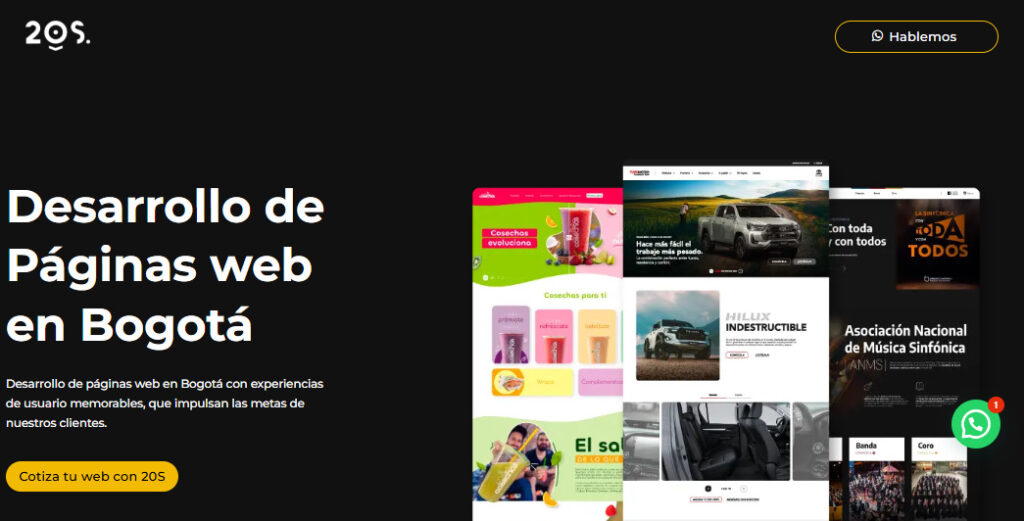 20s agencia de diseño web en bogota