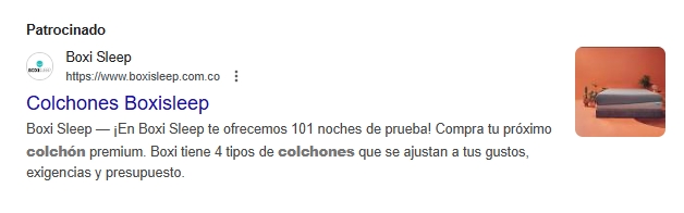 anuncio marketing de colchones