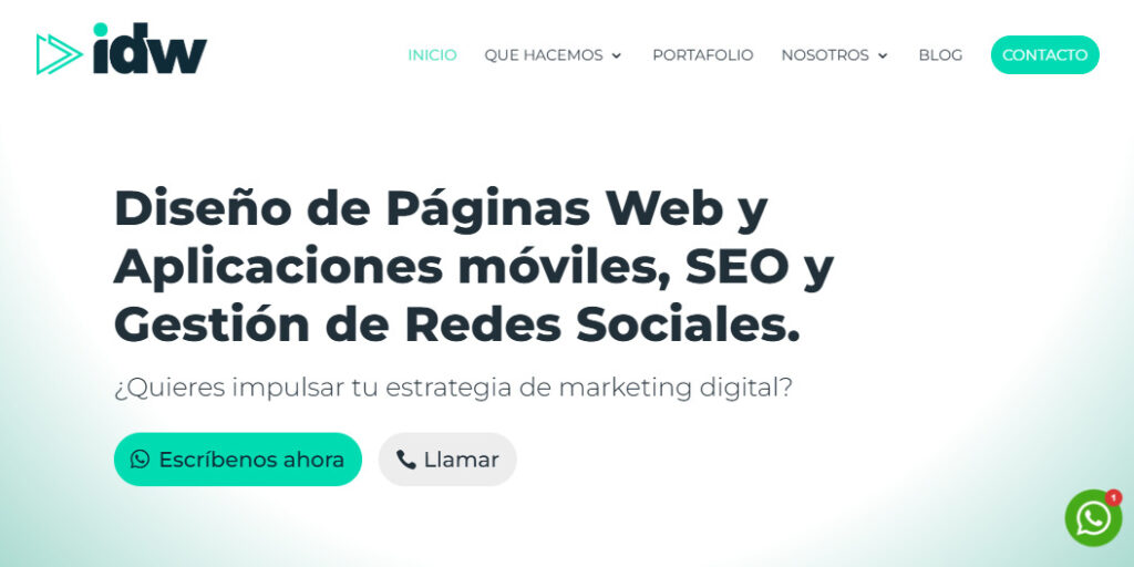 idw agencia de diseño web en barranquilla