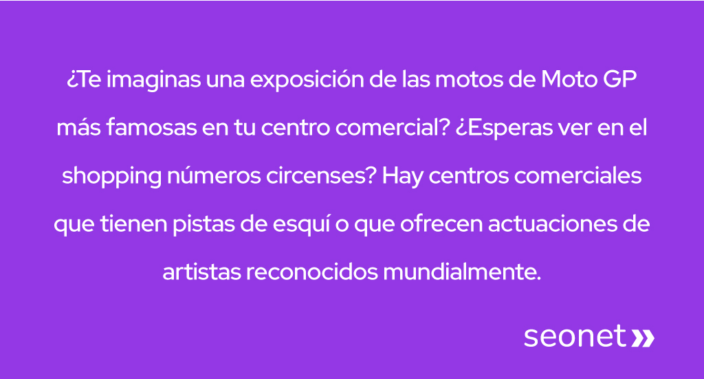 marketing centros comerciales experiencias