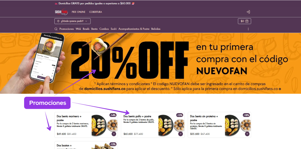 promociones marketing para sushi