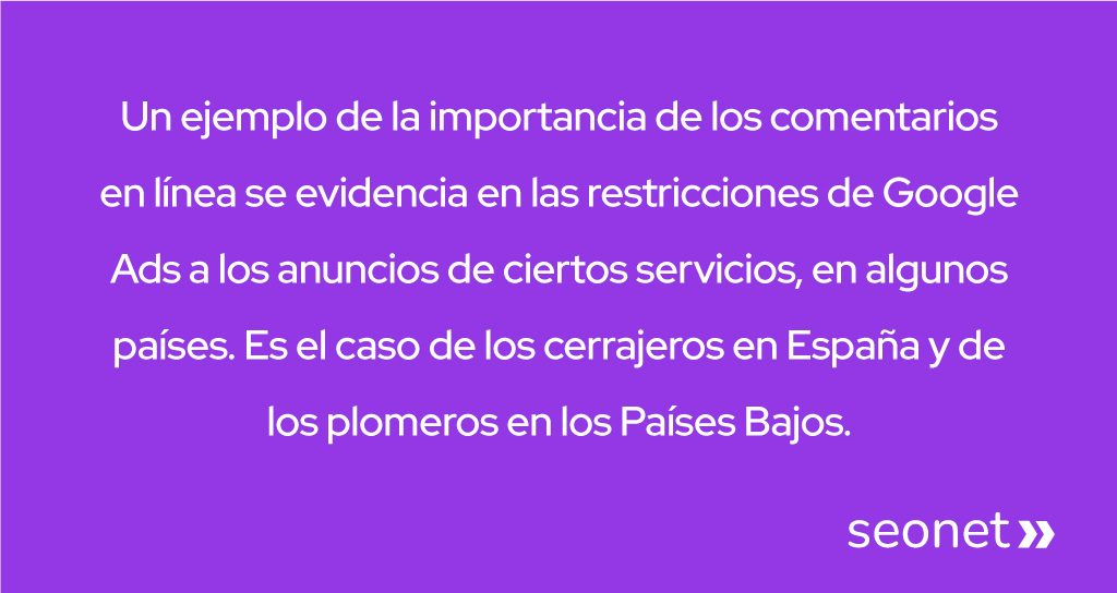 publicidad fontaneros restricciones
