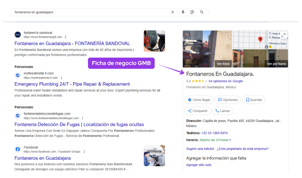 seo local fontaneros