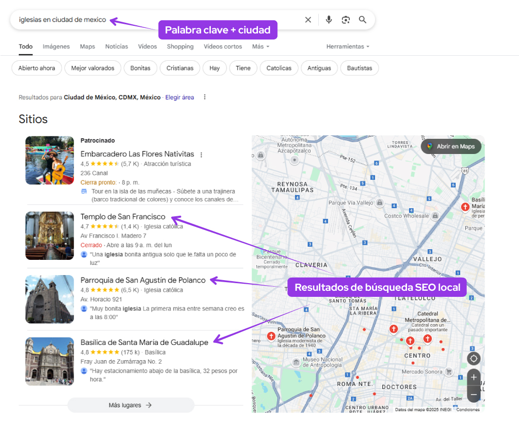 seo local marketing iglesias