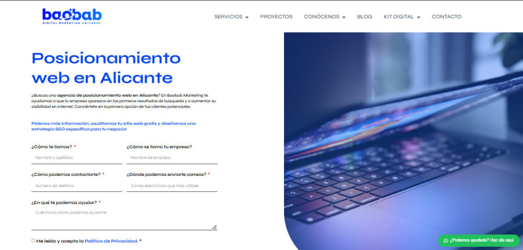 baobab marketing agencia seo en alicante