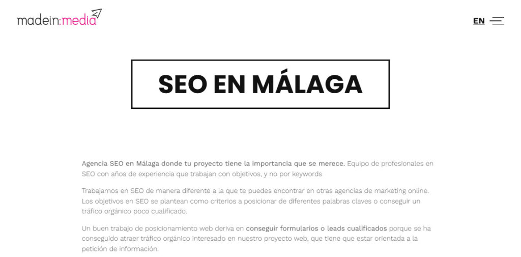 madein media agencia seo en malaga