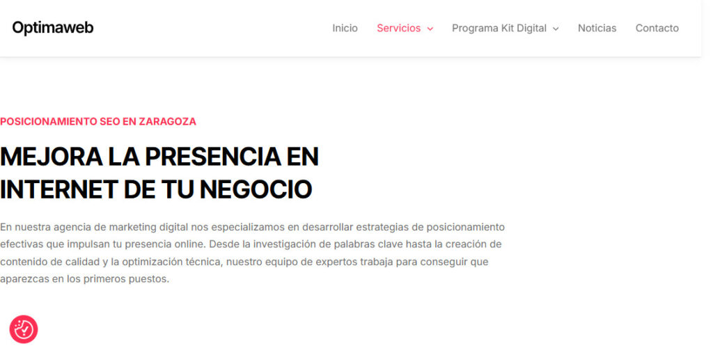 optimaweb agencia seo en zaragoza