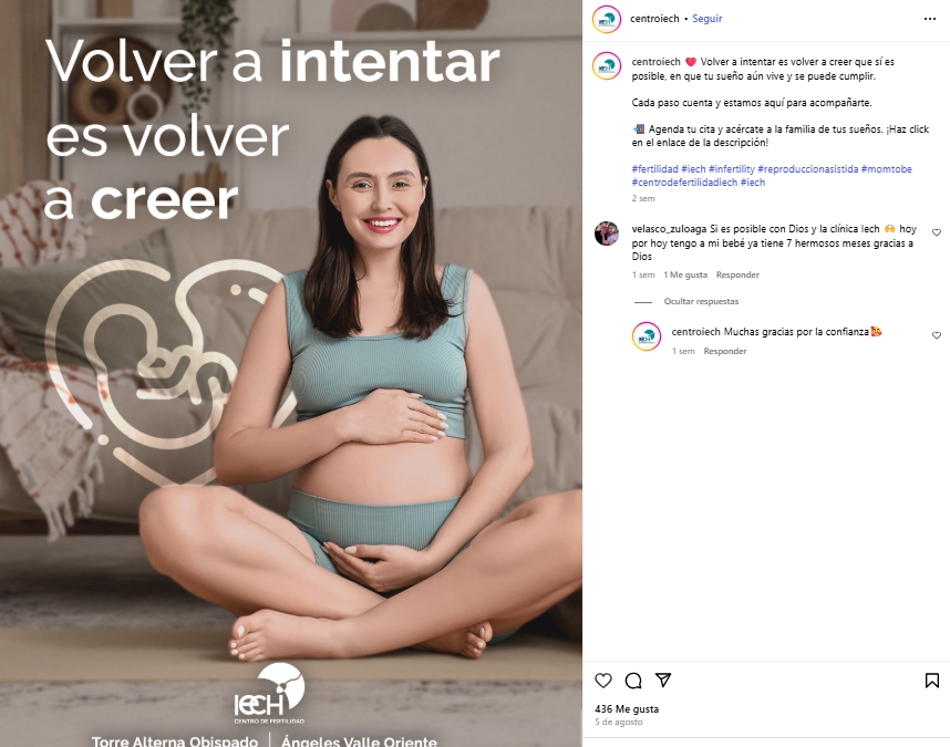 redes sociales clinicas de fertilidad