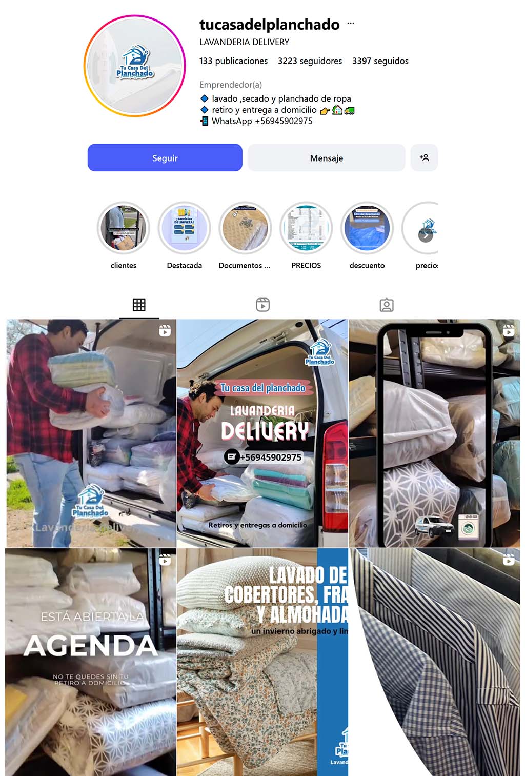 redes sociales lavanderia
