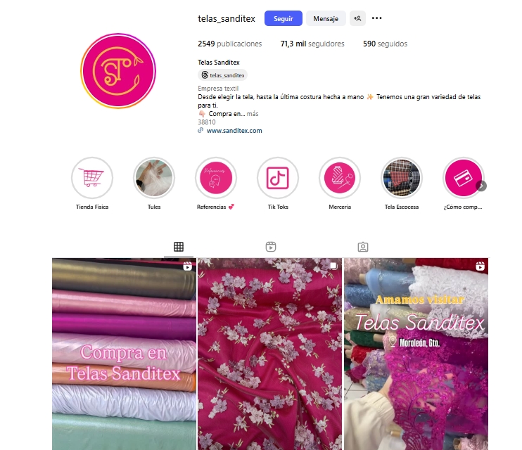 redes sociales marketing textil