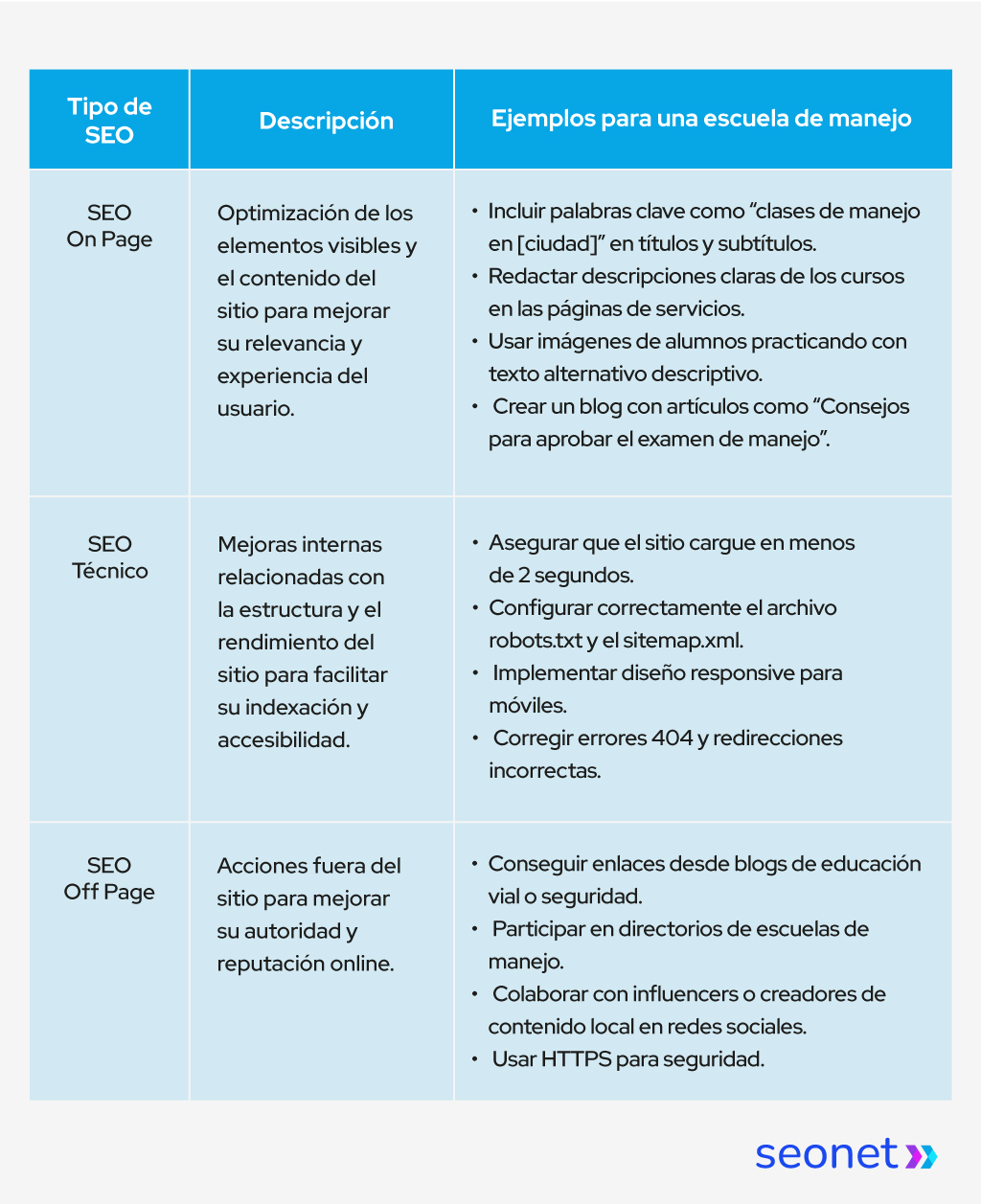 seo para escuelas de conduccion