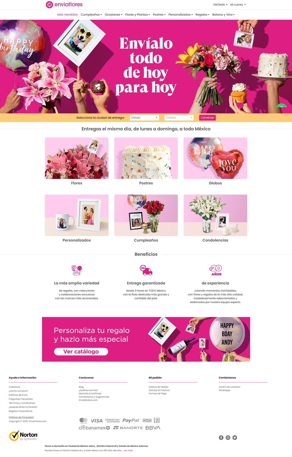 sitio web floreria