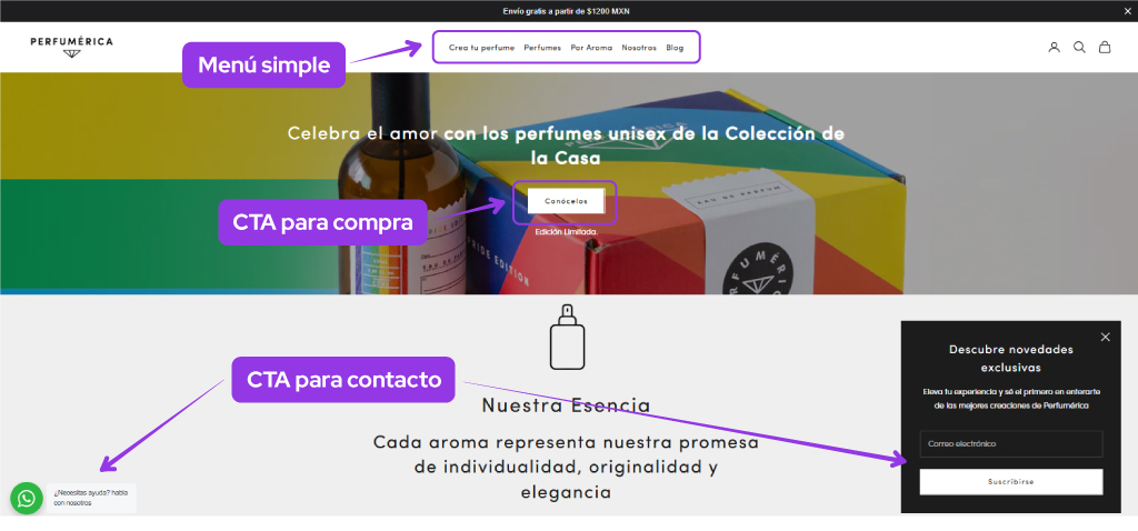 sitio web perfumes