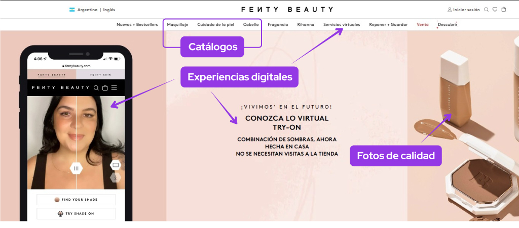 sitio web productos belleza