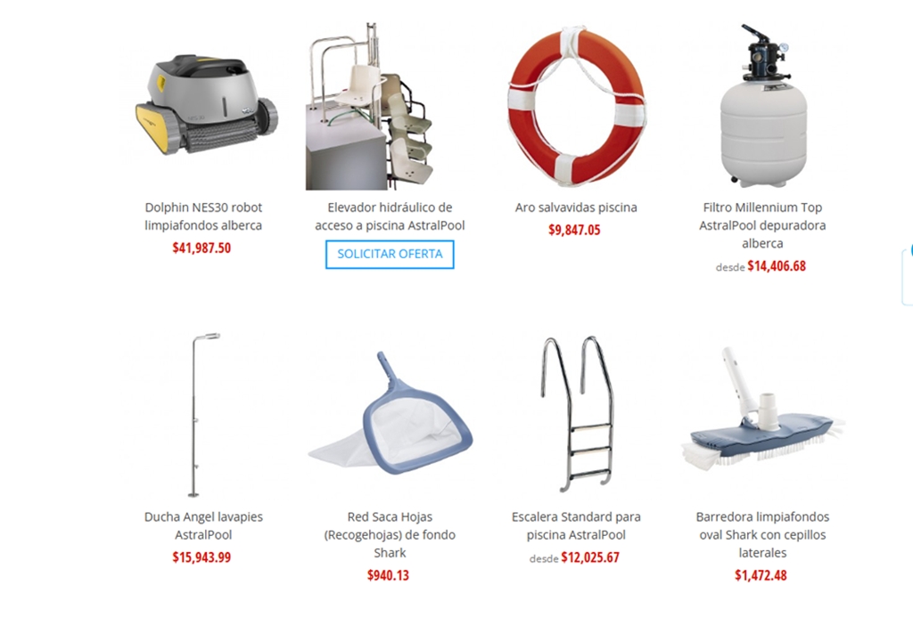 tienda en linea piscinas accesorios