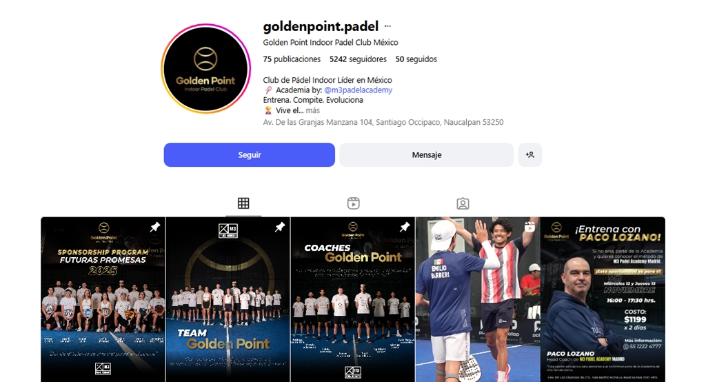 instagram cancha de padel