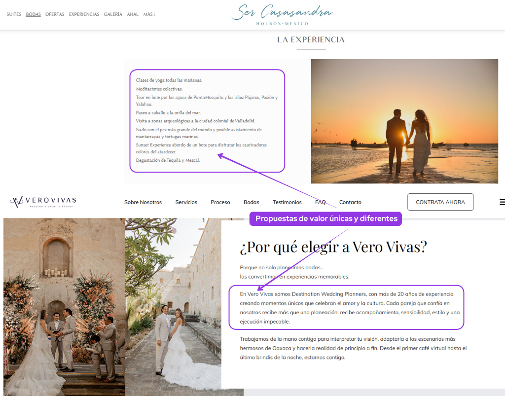 propuestas de valor marketing para bodas