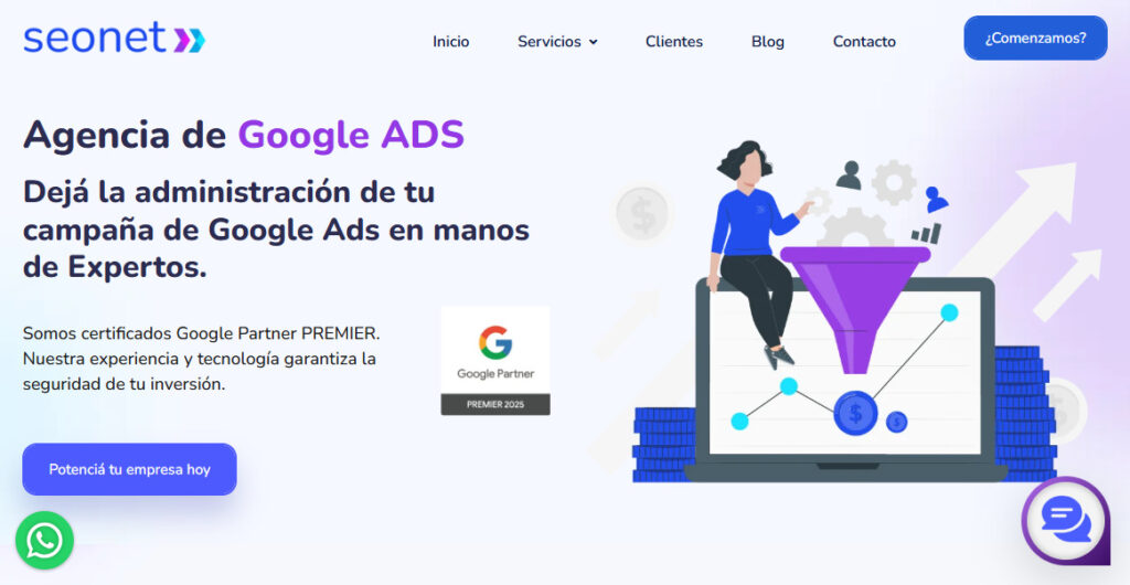 seonet agencia de google ads en argentina