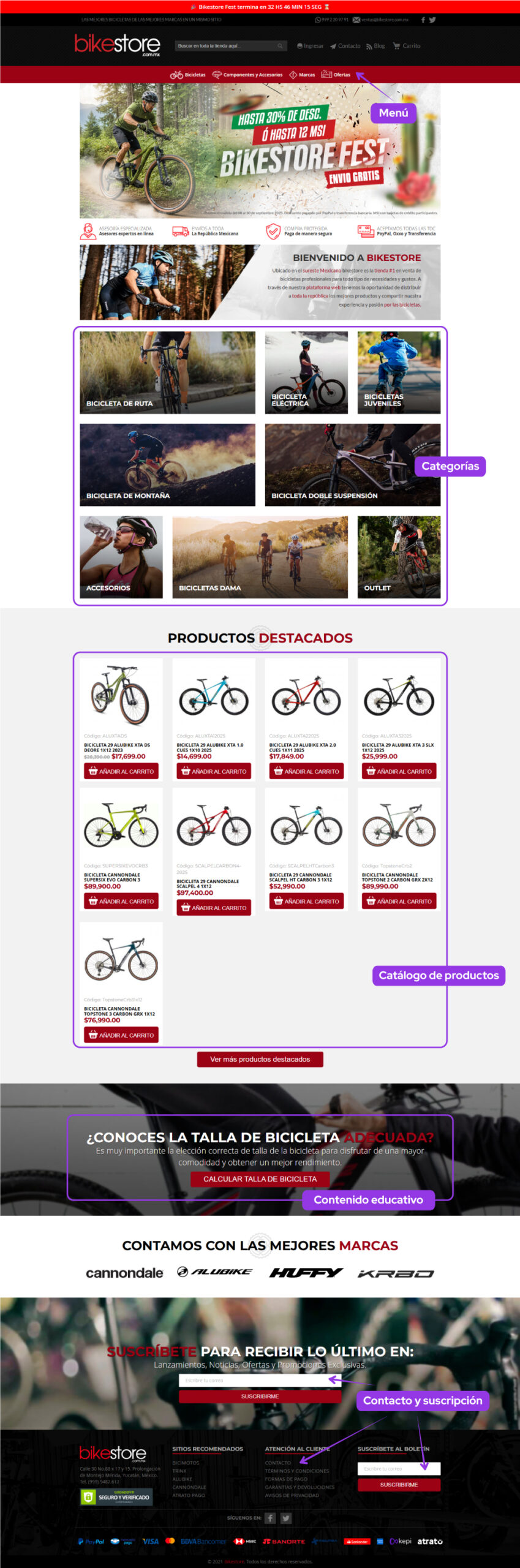 sitio web bicicleteria