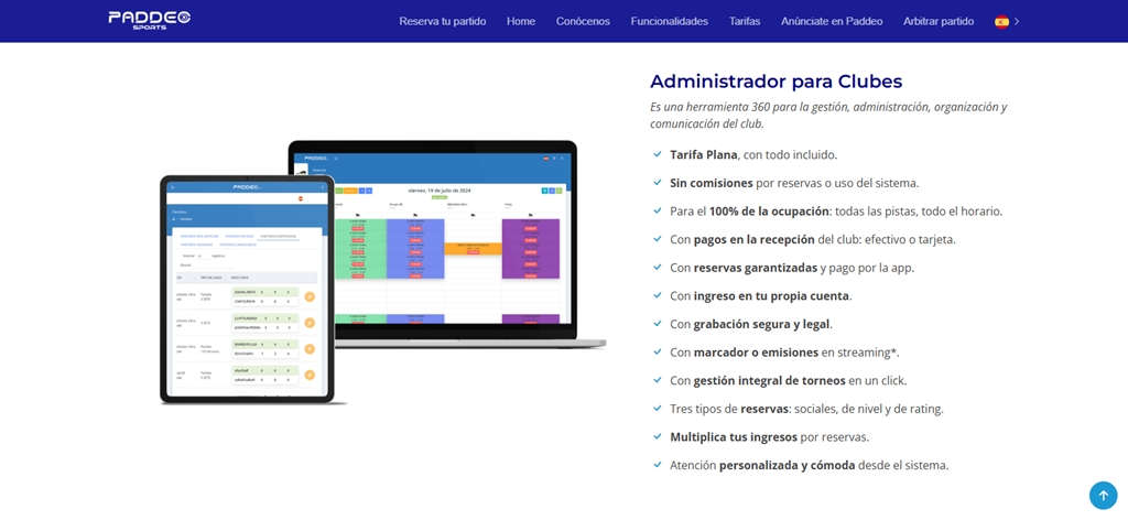tecnologia canchas de padel Paddeo Sports